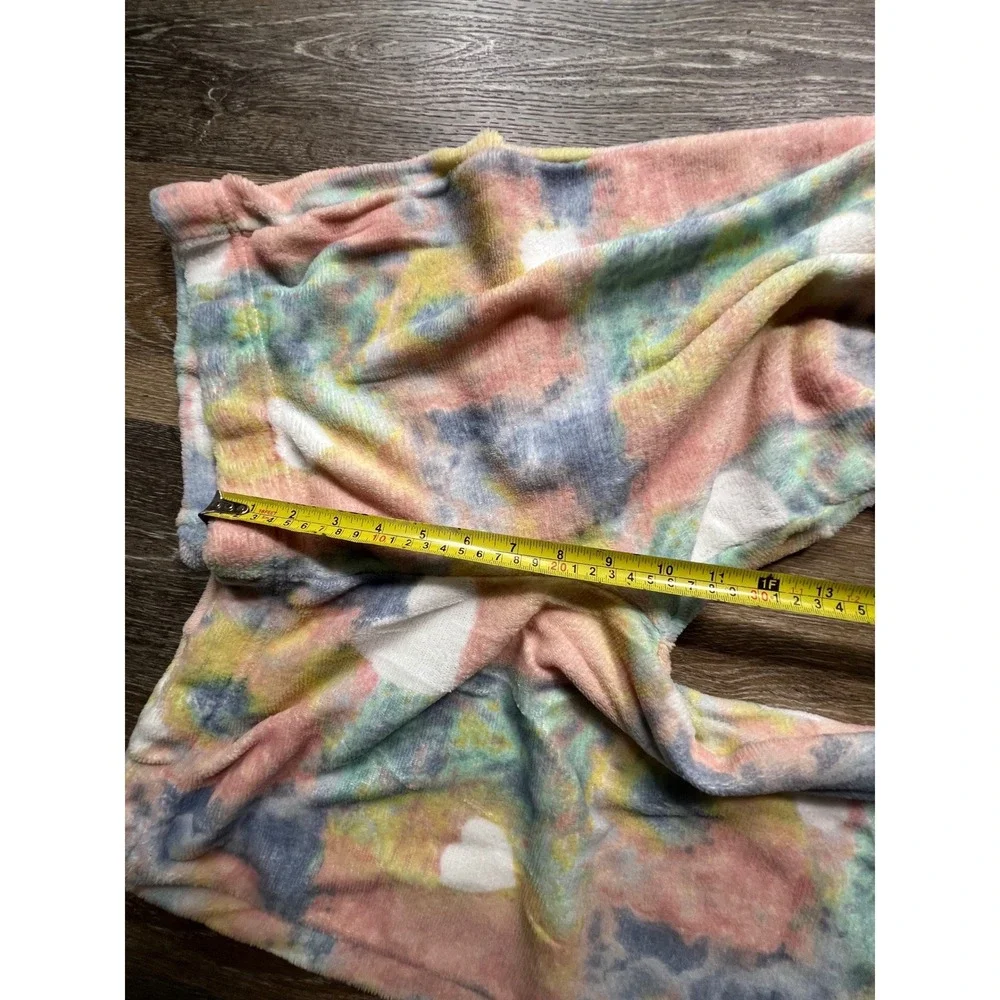 Bobbie Brooks Sleepwear Pajama Pants Womens 2X‎ Multi Color Tie Dye Heart Fleece